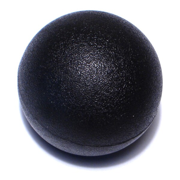Midwest Fastener 3/8"-16 x 1-1/2" Black Plastic Coarse Thread Ball Knobs 4PK 78065 - main
